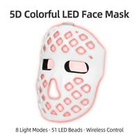 Masque de luminothérapie LED, masque de luminothérapie rouge, masque facial LED, lumière LED pour le visage