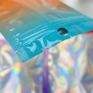 Auffällige Holographische Zip-Lock Plastikverpackungstasche Transparente Plastiktüte für Lebensmittel Süßigkeiten Schmuck Kosmetik Geschenke - Product Image 5
