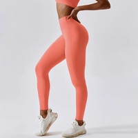 Leggings de sport taille haute extensibles pour femmes grandes tailles, motif uni, pantalon de yoga