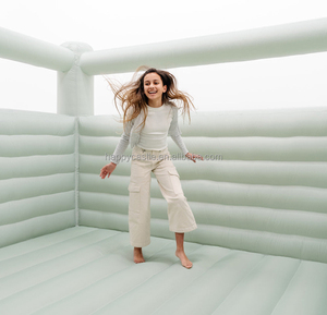Phổ biến 18x12ft pastel <span class=keywords><strong>Inflatable</strong></span> lâu đài bouncy pastel nhảy lâu đài với đôi Slide cho sân hoặc vườn vui vẻ - Product Image 3