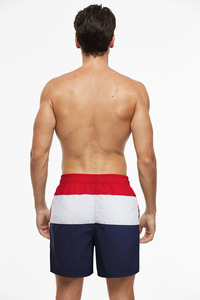 Shorts de bain formels pour hommes, très vendus, en polyester, élasthanne et nylon de haute qualité, respirants, séchage rapide, taille mi-haute, tissés, couleur unie, pour la plage - Product Image 3