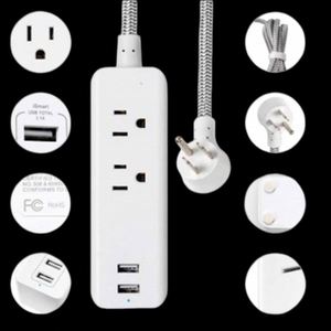 Presa di Corrente USA per Uso Domestico con 2 Uscite, Cavo da 1,5 Metri, Tipo-C + 2 USB, Multipresa con Prolunga - Product Image 2