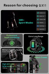 Reloj Inteligente Deportivo para Exteriores QX11 con Batería de 420 mAh, Pantalla HD de 1.96 Pulgadas, Resistente al Agua 3ATM, Enlace SOS con un Clic, Llamadas por Bluetooth, Estándar IP67 - Product Image 5