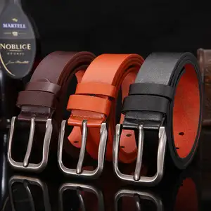 Cinturones de cuero de lujo de alta calidad Logotipo de los hombres Diseño personalizado Cinturón ajustable con hebilla clásica