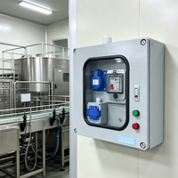 Boîte de distribution d'alimentation industrielle en cuivre ABS étanche IP67, 220V 16A, 5 prises, interrupteur de maintenance portable, utilisation en intérieur