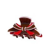 XinMei-Pince à cheveux personnalisable bordeaux élégante taille Midi rouge acétate Pinzas Para El Cabello création France pour femmes