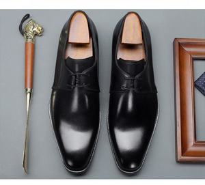 Latest high-end men's shoes - premium lace-up business Oxford leather formal shoes wholesale Men's leather Dress Shoes&Oxfords - Product Image 6