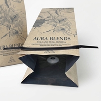 Sac à café en aluminium à fond plat avec fermeture à bande métallique, personnalisé, écologique, certifié, recyclable, durable