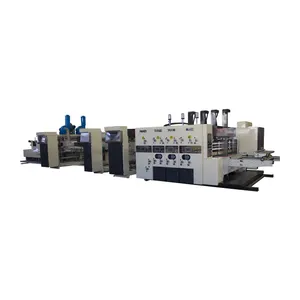 flexo printer die cuter slotter folder gluer strapping linkage line carton box machine case maker