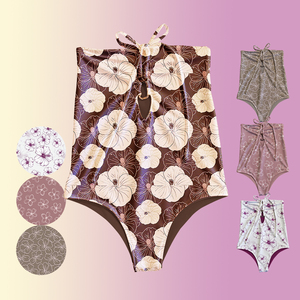 Shangshan OEM per bambine senza maniche costumi da bagno stampa hawaiana personalizzato con cinturino Micro per bambini Bikini intero - Product Image 1