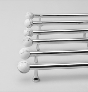Poignées de meubles chromées armoires sphériques en marbre blanc poignées de <span class=keywords><strong>porte</strong></span> en laiton massif argent monotrou armoire tiroir de cuisine - Product Image 6