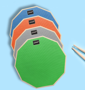 Ensemble de 5 coussinets d'entraînement en caoutchouc multicolore avec cymbales et pédale - Product Image 5