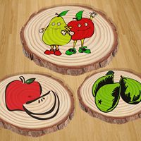 Sous-verres en bois peints à la main, écologiques, biodégradables, personnalisés, couleur naturelle, dernier motif floral moderne, pour la maison et la cuisine
