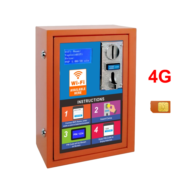 2025新製品コイン式セルフサービスホストポットWiFi 4G PIN
