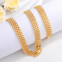 Collier à maillons pour homme en laiton plaqué or 18 carats, style hip-hop punk européen et américain, tendance vintage, pour couple, best-seller transfrontalier Tianmao