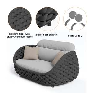 Outdoor Rattan <b>Set</b>, Hotel Outdoor Furniture, Garden Furniture, Aluminum Outdoor <b>Sofa</b>, Modern Woven Patio <b>Set</b> - Product Image 5