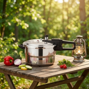 Casserole à pression multifonctionnelle en silicone pour le camping en plein air, support robuste, économie d'énergie, protection de sécurité, cuisinière à induction - Product Image 1