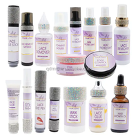 Kit de pose de perruques à marque privée : Mousse capillaire, Spray teintant pour dentelle, Huile de croissance, Dissolvant de colle, Colle pour perruques à dentelle, Kit d'essai pour perruques Lace Front