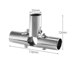Prix réduit : Support de poteau en acier inoxydable moulé sous pression à 4 ou 5 voies pour connecteur de tuyau et pince de fixation - Product Image 4