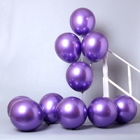 Tongxu 50 pièces de ballons en latex chromé de 10 pouces, 2,2 g, couleurs mélangées, pour décorations de fête d'anniversaire, de remise de diplôme, d'Halloween, de Noël
