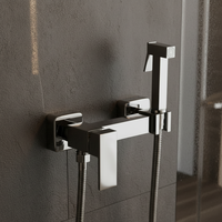 Douchette WC dissimulée, pulvérisateur hygiénique, robinet de bidet chromé, robinet d'eau froide et chaude, ensemble de douche à main pour bidet