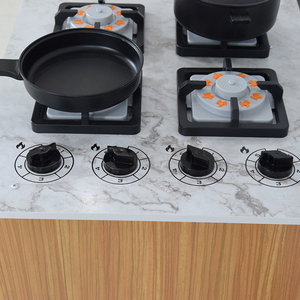 Cuisine en bois pour enfants avec four, micro-ondes, cuisinière, évier et réfrigérateur, ensemble de cuisine d'imitation Montessori - Product Image 5
