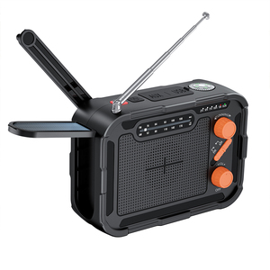 Buena calidad y precio de la linterna eléctrica manual al aire libre con carga solar Radio DE EMERGENCIA 2000mAh Banco de energía - Product Image 2