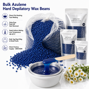 ODM Anpassbare Blaue Hartwachsperlen für Empfindliche Haut 25kg Großpackung Haarentfernungswachs <span class=keywords><strong>mit</strong></span> Natürlichen Pflanzenextrakten für Salons - Product Image 1