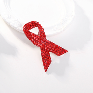 World AIDS Day Promotion Logo Pflege für AIDS Promotion Große rote Brosche Brust blume HIV Red Diamond Emblem Brosche - Product Image 4