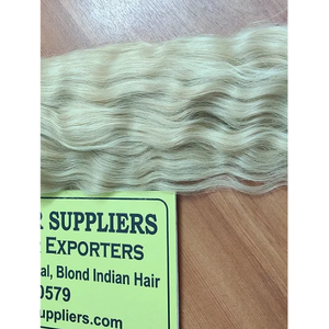 Extensiones de cabello rubio blanco 613 de calidad estrella, proveedor del fabricante, los mejores paquetes de cabello indio crudo de 100 gramos - Product Image 3