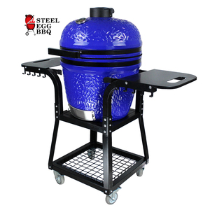 SEB <span class=keywords><strong>KAMADO</strong></span> / <span class=keywords><strong>BARBECUE</strong></span> À CHARBON EN ACIER DE 22 POUCES BLEU, GRILL SMOKELESS DE GRANDE TAILLE, FOUR À <span class=keywords><strong>BARBECUE</strong></span> DE LUXE - Product Image 4
