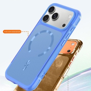 Coque de téléphone magnétique mate Fashion AG pour iPhone 18 17 16 Pro Max, compatible avec la charge sans fil, boutons IA, protection antichoc aux quatre coins - Product Image 3