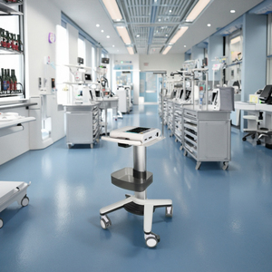 Carrello d'emergenza professionale in lega di alluminio per ospedale, con ripiano per defibrillatore, durevole e leggero, per uso clinico - Product Image 4