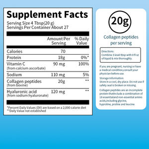 Poudre de collagène multi-actions 567g pour adultes - Soutien beauté ciblant les ongles cassants, la chute des cheveux, la perte d'os et le soutien immunitaire - Product Image 5