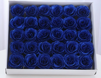 Vente en gros de roses artificielles en poudre dorée scintillante, rose artificielle éternelle en cristal pour la décoration de boîte cadeau de la Saint-Valentin en vrac