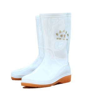 Men's Mid-Calf Professional Food <b>Boots</b> White Oil Resistant Acid Alkali Proof Slip Resistant Work Rain Shoes - Product Image 5