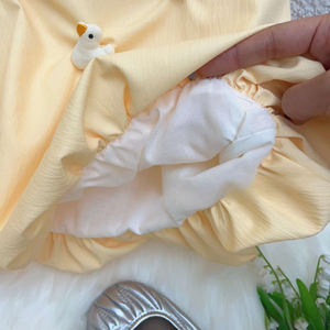 新しい人気のサマーキッズスーツ2pcsノースリーブドレスショーツ漫画ラブリープリンセスガールズ服セット - Product Image 3