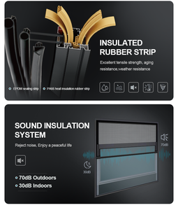 Ventana Corredera <span class=keywords><strong>Vertical</strong></span> Automática Retráctil Eléctrica ZEKIN, de Aluminio con Doble Vidrio Templado, para Balcón y Otros Usos - Product Image 5