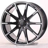 Rines de Aleación Forjados Universales de 5 Birlos, Ligeros y Antifatiga, con Borde Cromado, Fabricados por JGFactory, para Modificación de Autos Deportivos de Carreras