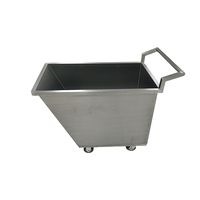 Carro de Acero Inoxidable de Grado Comercial para Carne y Vegetales, Marca HTS, Modelo HTS-LJ08, Carro de Limpieza para Hotel