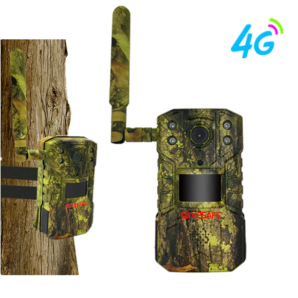 VESAFE DL01 4G Hunting Cameras 0.6s Fast Trig Outdoor Wildlife Waterproof Weatherproof Wild PIR Night Vision Green Tree Camera