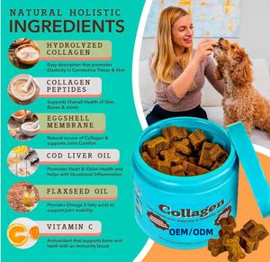 Hanyun Oem/Odm Multi Collageen Zachte Kauwtjes Voor Honden Supplement Met Collageen Ondersteuning Heupgewricht & Kraakbeen En Gezondheid Van De Huid - Product Image 2