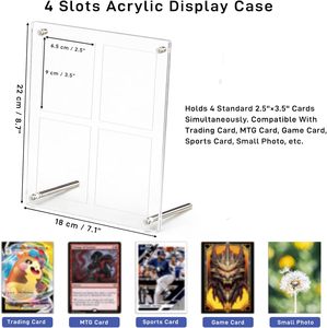 Boîte de rangement et de présentation multifonctionnelle en acrylique transparent avec fermeture à bouton pour cartes de collection - Product Image 2