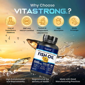 Suplemento de Omega 3 de Alta Absorción para la Salud Inmunológica, Cápsulas de Gel de Aceite de Pescado con Vitamina E, Muestra Gratuita, Compatible con OEM/ODM - Product Image 4