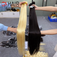 Extensions de Cheveux Humains Vierges Brésiliens et Cambodgiens de Haute Qualité 613, Alignées sur la Cuticule, Sans Nœuds/Sans Chute, à Onglets
