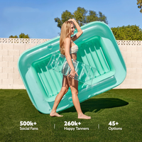 Lit flottant gonflable en PVC de qualité supérieure pour piscine, plage et resort