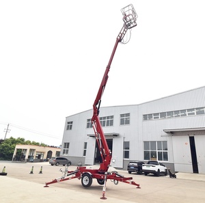 CE ISO 14m Hydraulic Construction Buildings <strong>Street</strong> Light Installation Use Towable Boom <strong>Lift</strong> - Product Image 6
