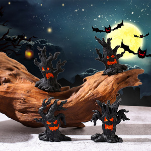 Halloween Tree <b>Spirit</b> Miniature Resin Ornaments Set Of 4 Indoor Decorations For Halloween - Product Image 2