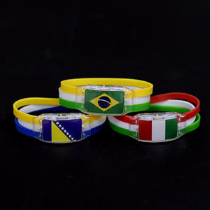 Citylight Shenzhen กำไลข้อมือธงประจำชาติ LED สายรัดข้อมือซิลิโคนกันน้ำน้ำหนักเบา10มม. - Product Image 4