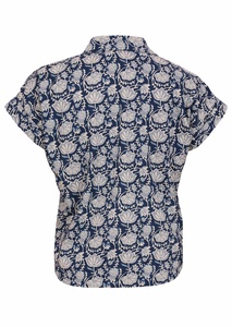 เสื้อผู้หญิงผ้าฝ้าย 100% ทรงหลวม คอวี ผ้าเนื้อนุ่ม ระบายอากาศได้ดี สวมใส่สบาย เหมาะสำหรับใส่ลำลองในฤดูร้อน - Product Image 5